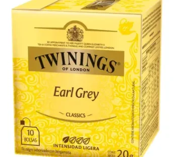 Té Twinings Earl Grey en Saquitos x 10